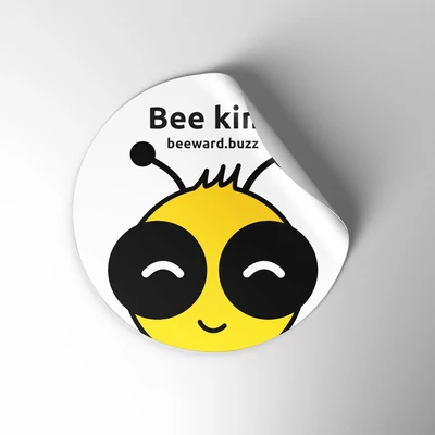 Bee kind 10 cm vinyl matrica