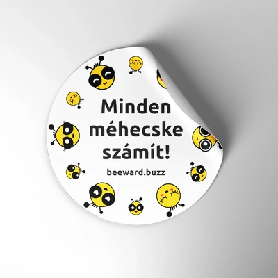 Minden méhecske számít fehér 10 cm vinyl matrica